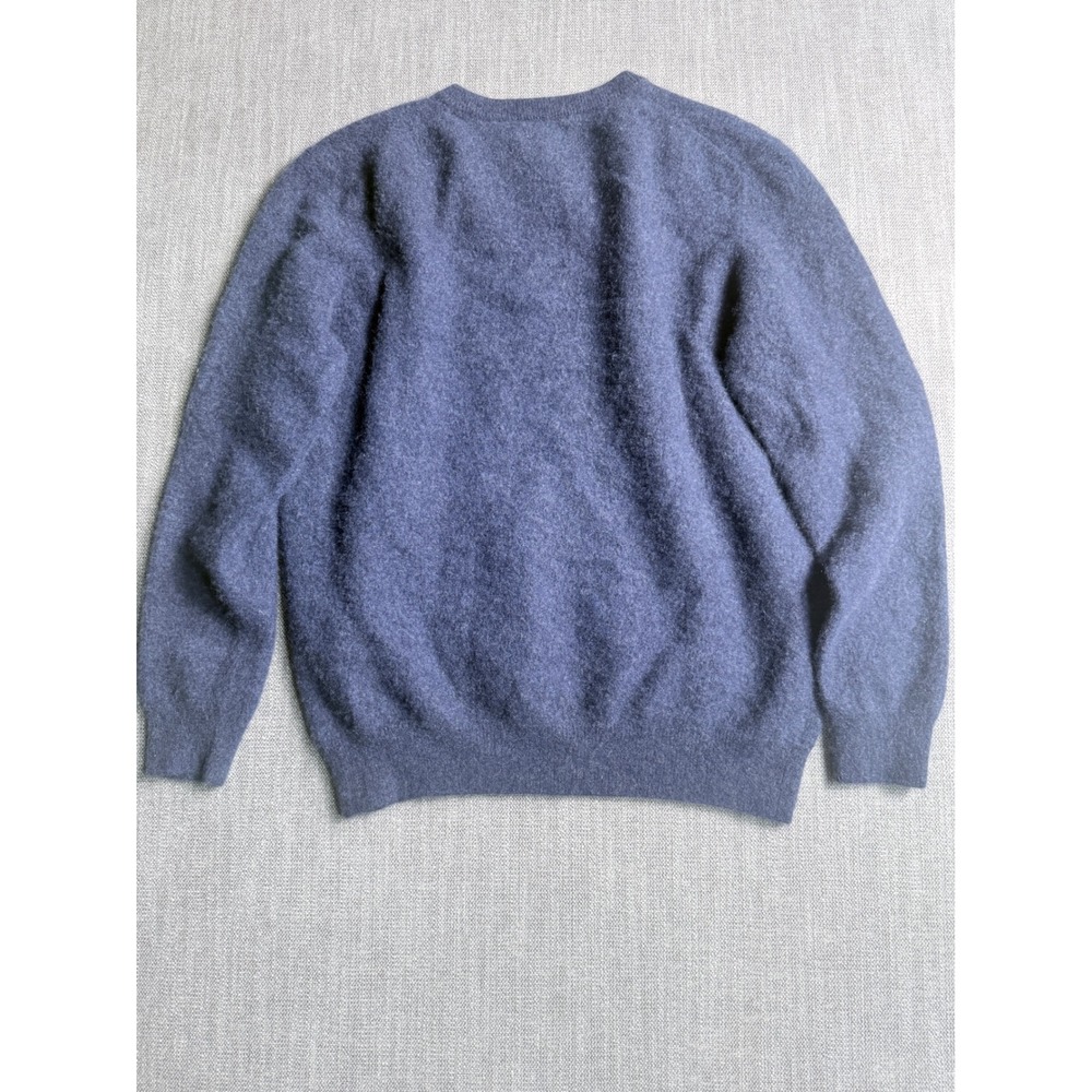 Club Room Luxury Cashmere Sweater Mens XL Navy Blue V-Neck Long Sleeve Knit - Picture 3 of 3